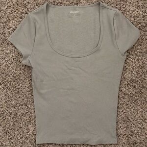 Hollister Light Gray Short Sleeve Top
